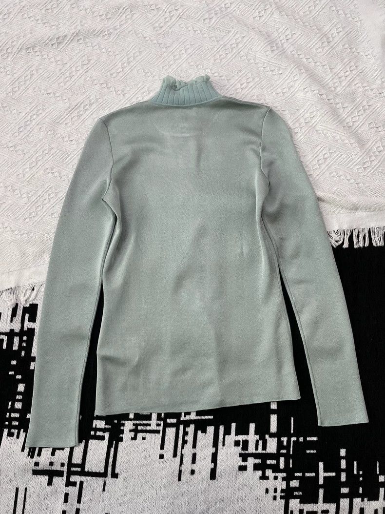 Hermes Hermes Blue Crochet Collar Knit Top - dmc Size US M / EU 48-50 / 2 - 3 Thumbnail