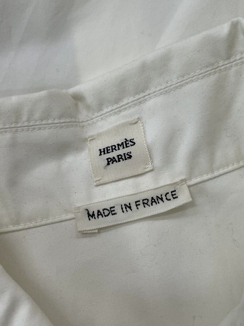 Hermes Hermes White Waist-Cinched Shirt Top - dmc Size US S / EU 44-46 / 1 - 4 Thumbnail