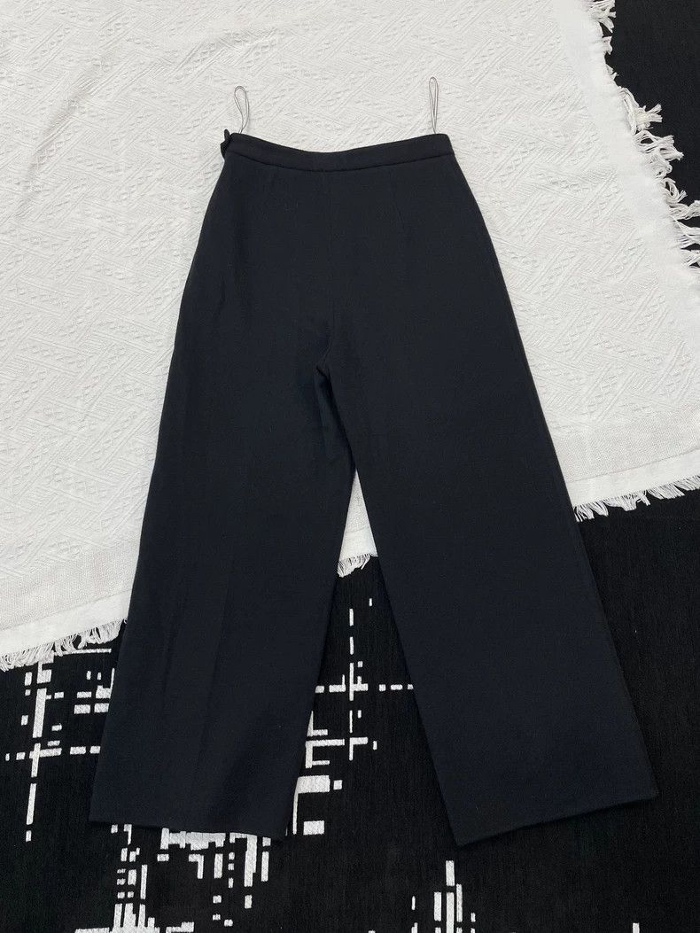 Hermes Hermes Black Wool Knit Wide-Leg Pants - dmc Size US 38 / EU 54 - 2 Thumbnail