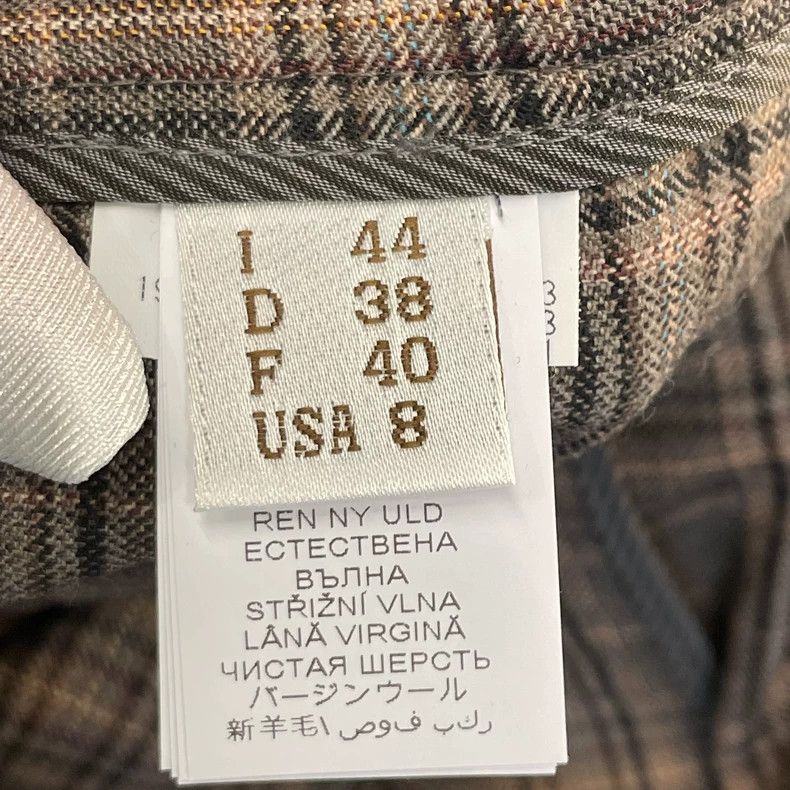 Brunello Cucinelli Brunello Cucinelli Brown Plaid Wool Pants - dmc Size US 31 - 6 Thumbnail