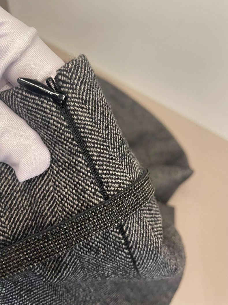 Brunello Cucinelli Brunello Cucinelli Gray Wool Skirt - dmc Size US 31 - 7 Thumbnail