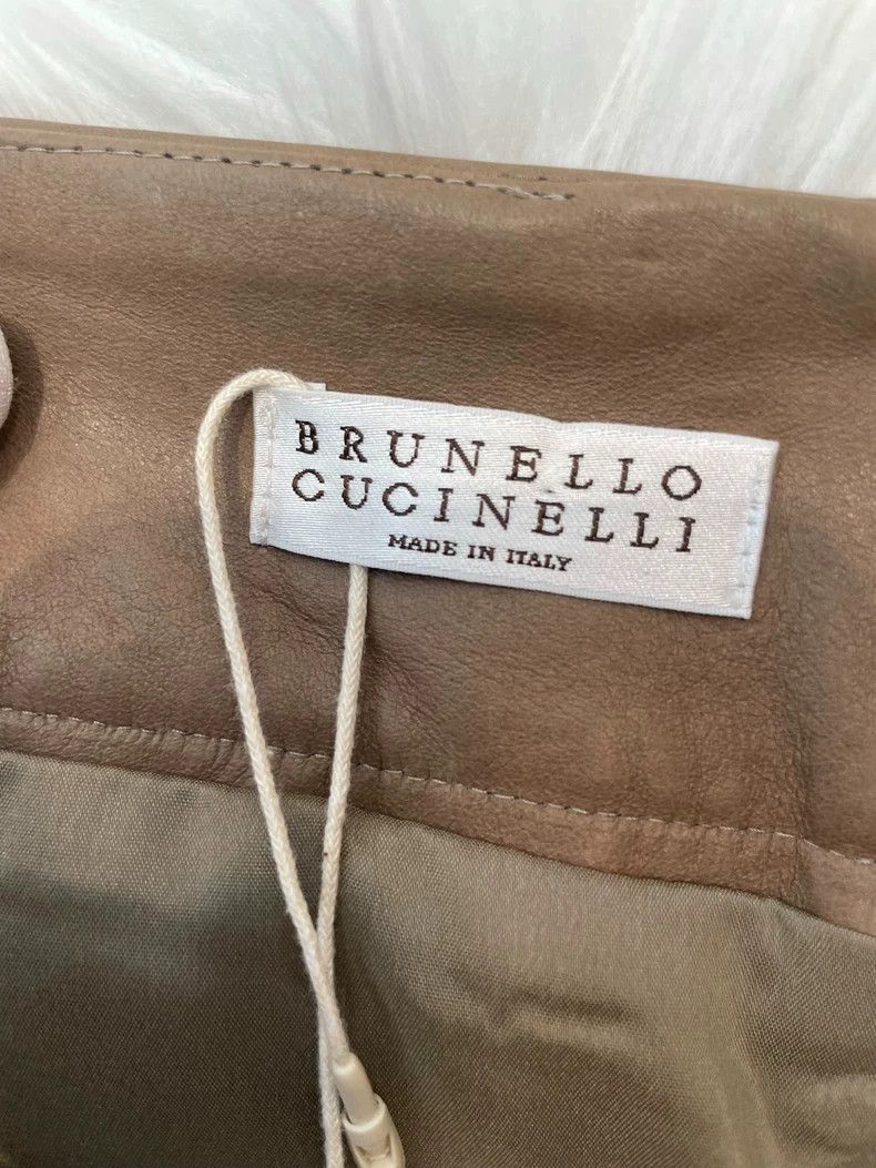 Brunello Cucinelli Brunello Cucinelli Beige Wool Skirt - dmc Size US 36 / EU 52 - 3 Thumbnail