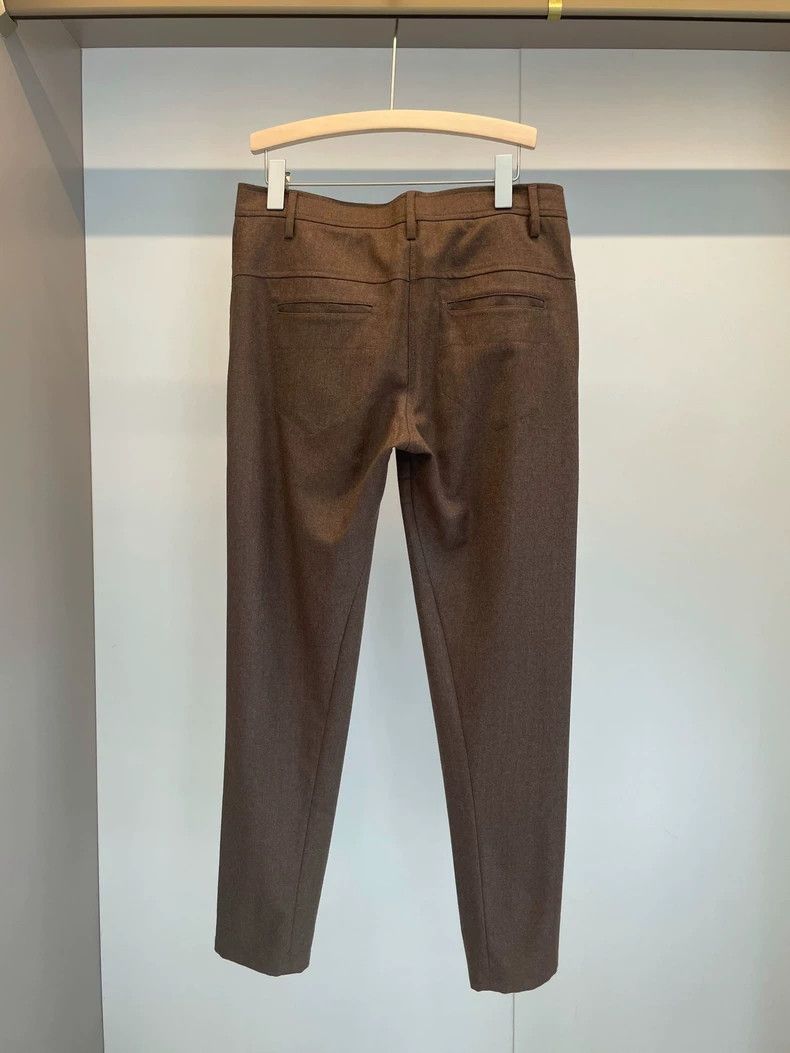 Brunello Cucinelli Brunello Cucinelli Brown Wool Trousers - dmc Size US 38 / EU 54 - 2 Thumbnail