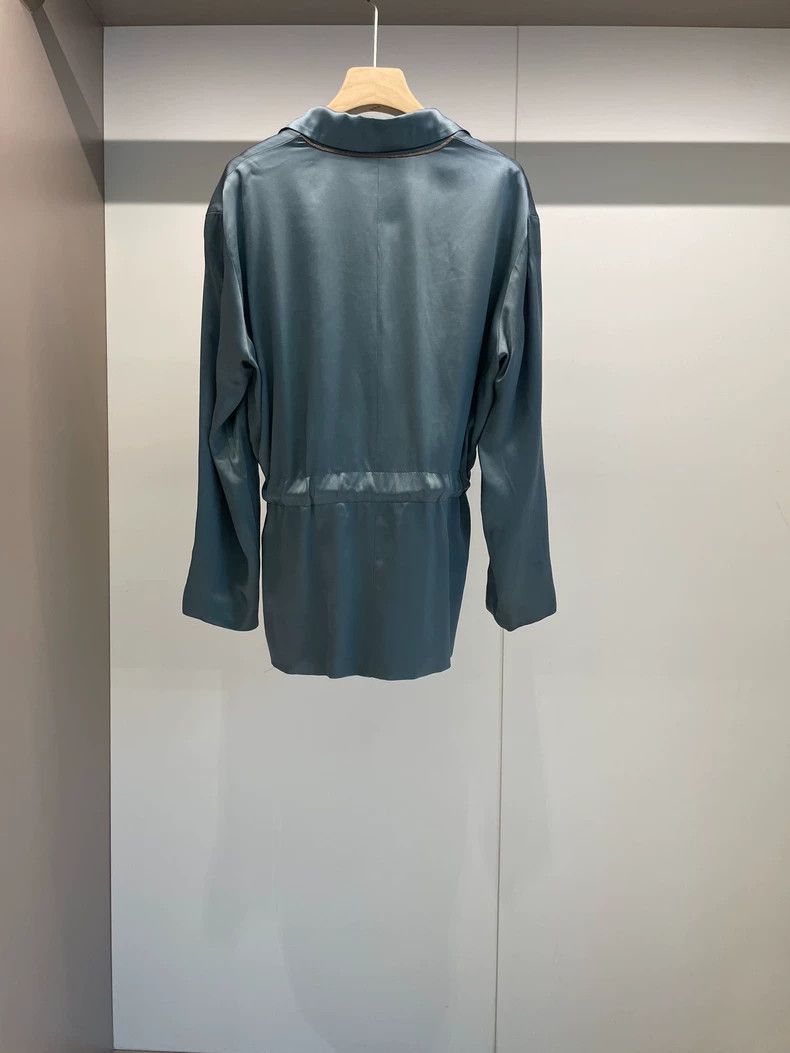 Brunello Cucinelli Brunello Cucinelli Gray Blue Blazer Size 38 - dmc Size US S / EU 44-46 / 1 - 2 Thumbnail
