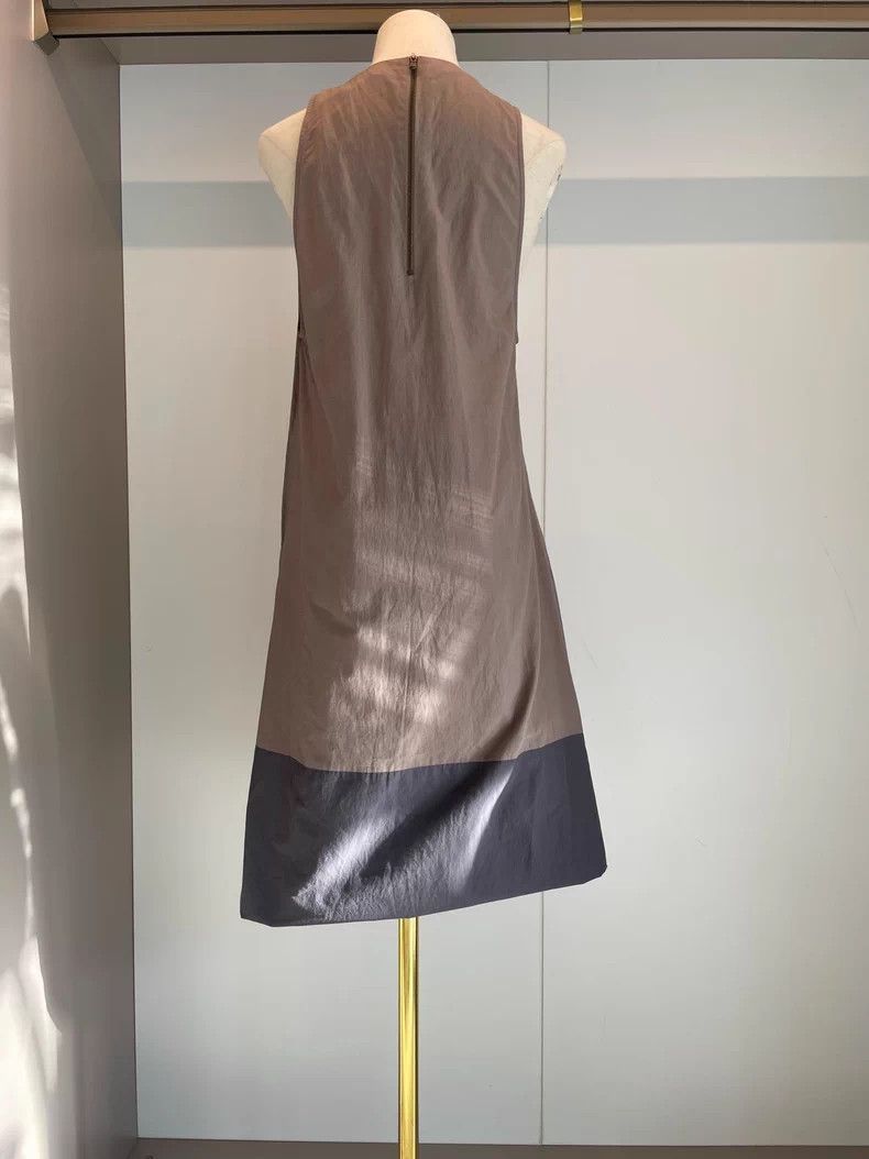 Brunello Cucinelli Brunello Cucinelli Brown Cotton Dress S - dmc Size US S / EU 44-46 / 1 - 2 Thumbnail