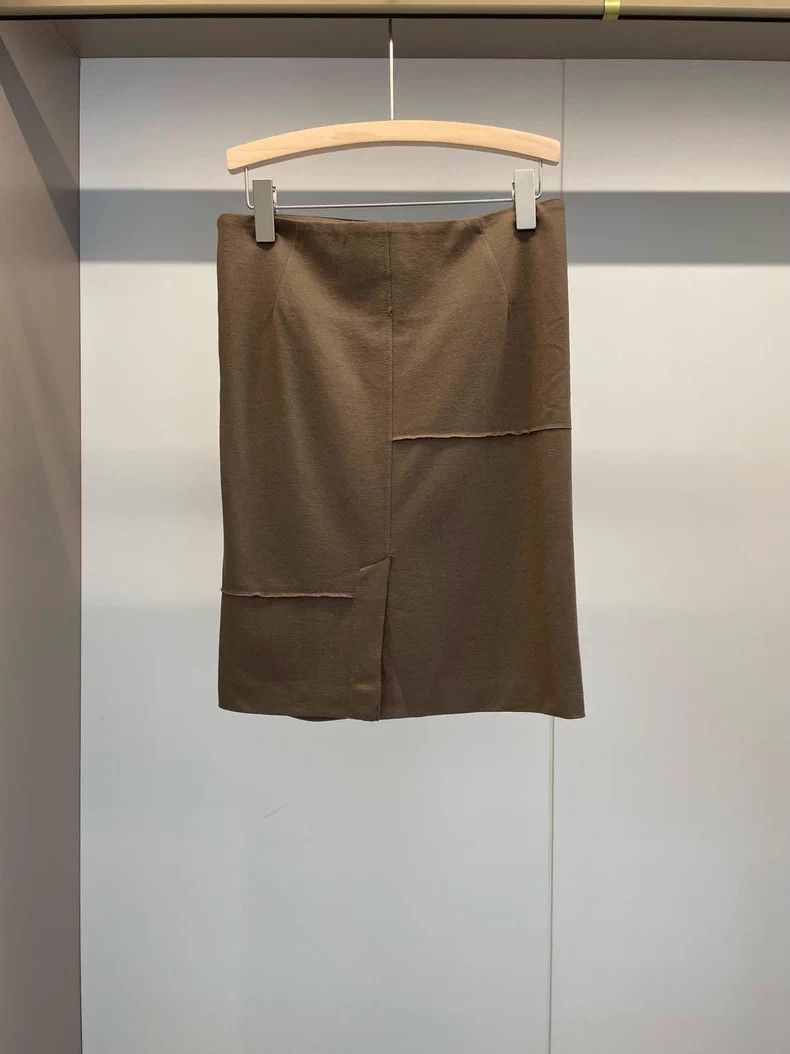 Brunello Cucinelli Brunello Cucinelli Brown Wool Skirt - dmc Size US 34 / EU 50 - 2 Thumbnail