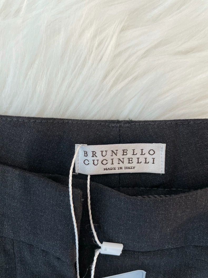 Brunello Cucinelli Brunello Cucinelli Beaded Chain Wool Pants - dmc Size US 38 / EU 54 - 3 Thumbnail