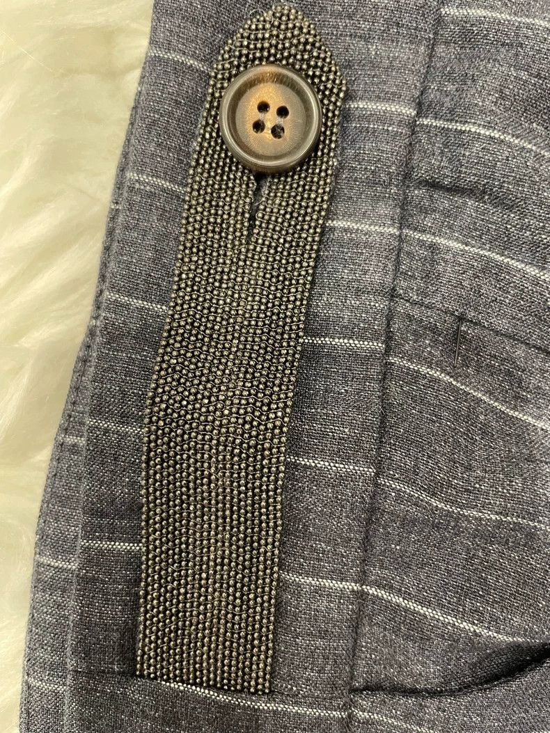 Brunello Cucinelli Brunello Cucinelli Blue Striped Linen Pants - dmc Size US 36 / EU 52 - 3 Thumbnail