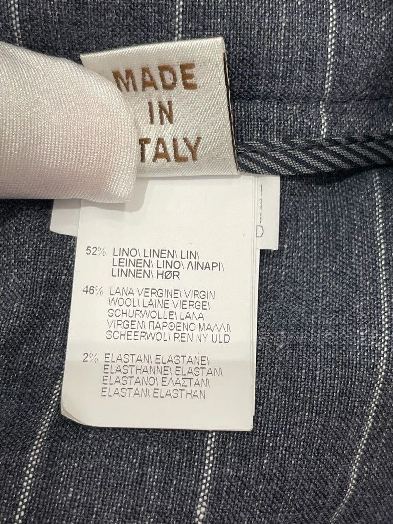 Brunello Cucinelli Brunello Cucinelli Blue Striped Linen Pants - dmc Size US 36 / EU 52 - 7 Thumbnail