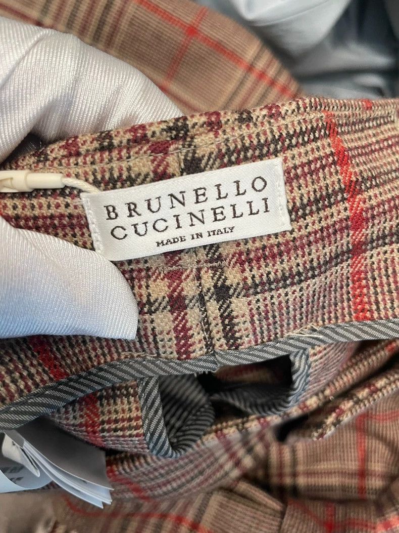Brunello Cucinelli Brunello Cucinelli Plaid Wool Trousers - dmc Size US 34 / EU 50 - 3 Thumbnail
