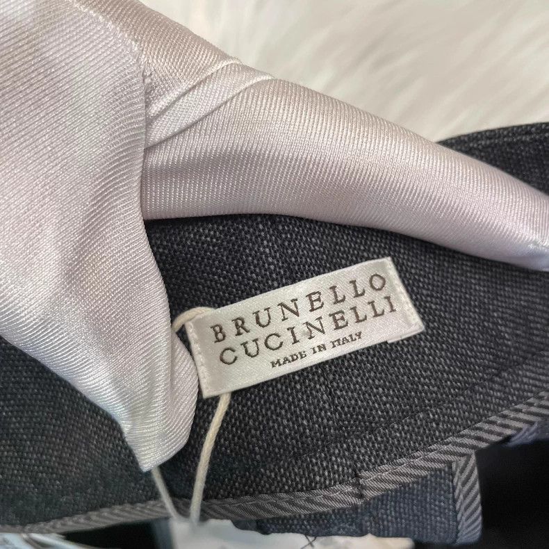 Brunello Cucinelli Brunello Cucinelli Gray Straight Pants - dmc Size US 38 / EU 54 - 6 Thumbnail