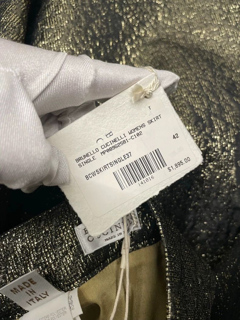 Brunello Cucinelli Brunello Cucinelli Green Silk Skirt F38 - dmc Size US 38 / EU 54 - 6 Thumbnail