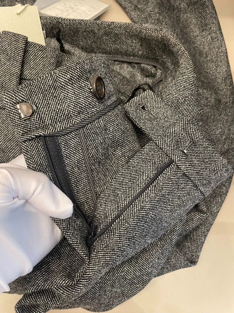 Brunello Cucinelli Brunello Cucinelli Gray Wool Trousers F34 - dmc Size US 34 / EU 50 - 9 Thumbnail
