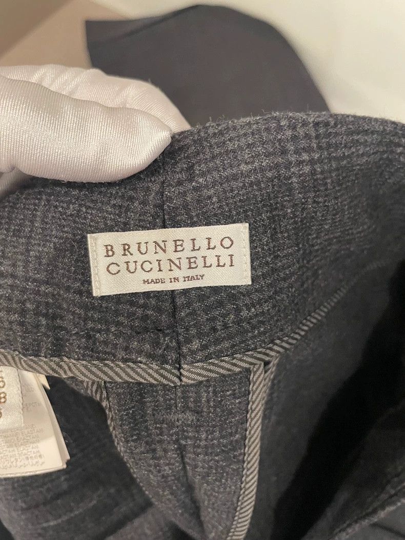 Brunello Cucinelli Brunello Cucinelli Black Wool Wide-Leg Pants - dmc Size US 38 / EU 54 - 3 Thumbnail