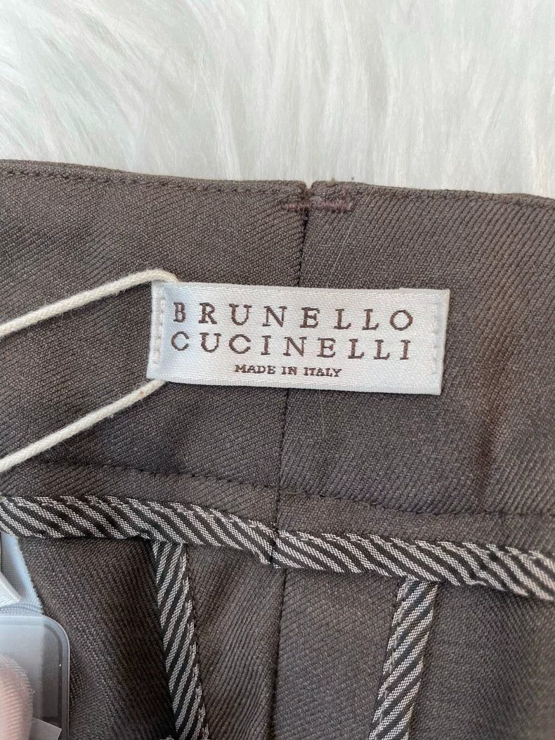 Brunello Cucinelli Brunello Cucinelli Brown Wool Casual Pants - dmc Size US 31 - 4 Thumbnail
