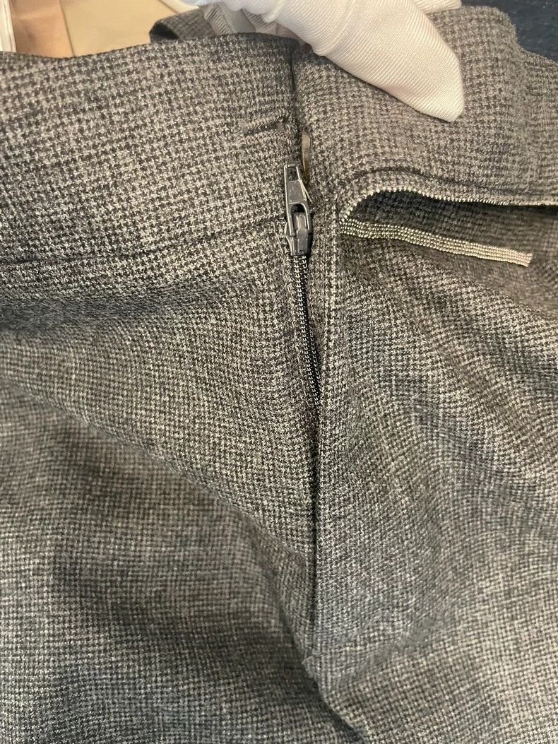Brunello Cucinelli Brunello Cucinelli Gray Wool Beaded Pants - dmc Size US 36 / EU 52 - 8 Thumbnail