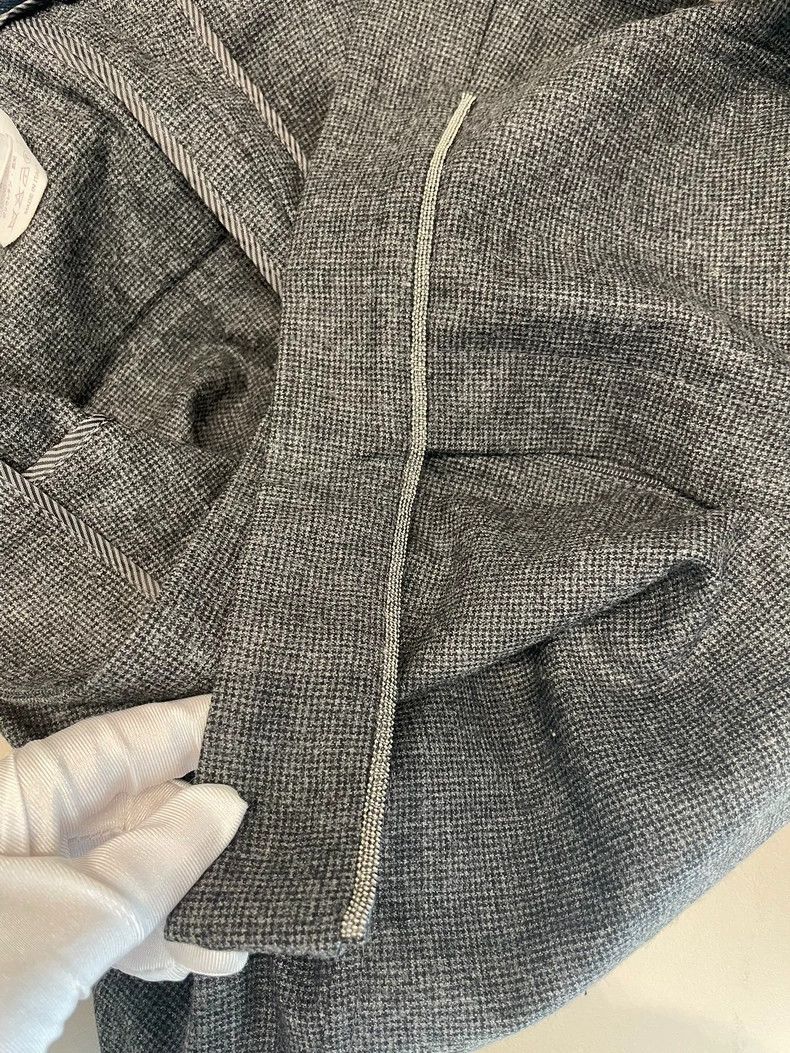 Brunello Cucinelli Brunello Cucinelli Gray Wool Beaded Pants - dmc Size US 36 / EU 52 - 7 Thumbnail