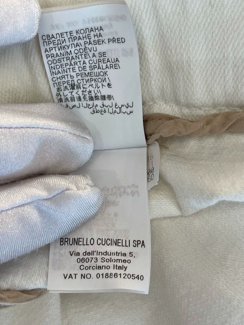 Brunello Cucinelli Brunello Cucinelli White Cotton Pants F38 - dmc Size US 38 / EU 54 - 8 Thumbnail