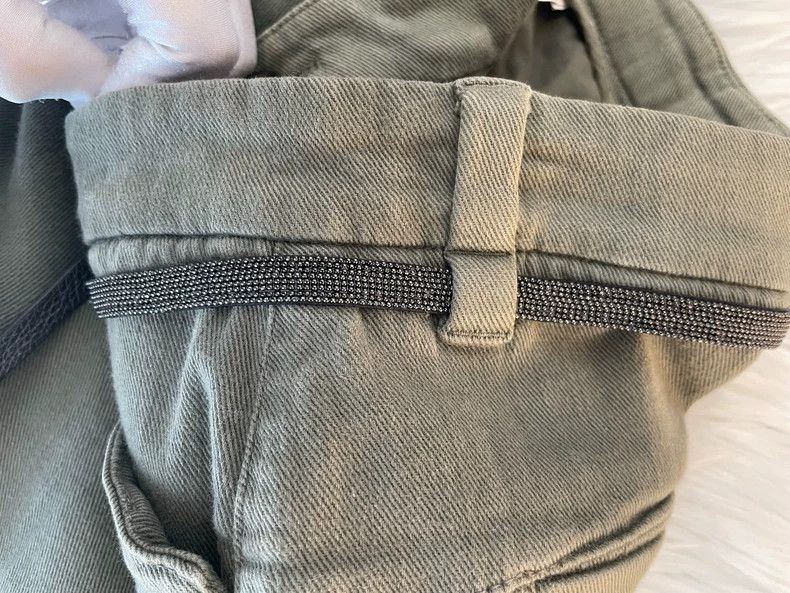 Brunello Cucinelli Brunello Cucinelli Beaded Cotton Casual Pants - dmc Size US 34 / EU 50 - 7 Thumbnail