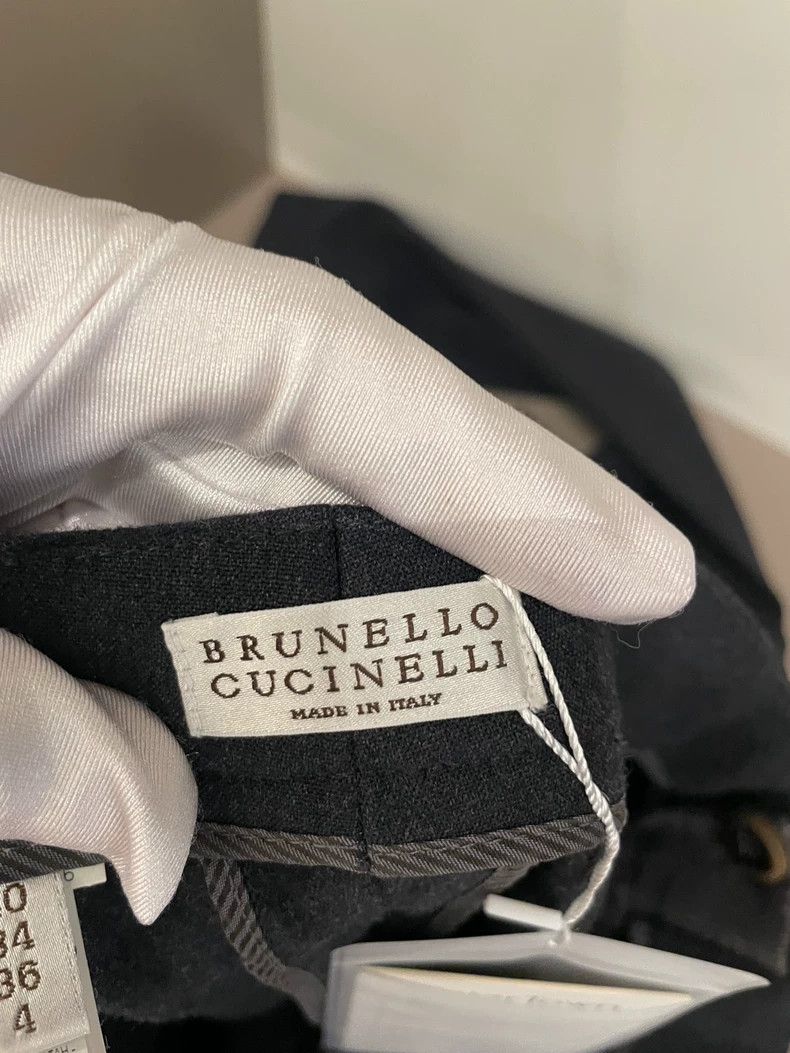 Brunello Cucinelli Brunello Cucinelli Black Wool Pants - dmc Size US 36 / EU 52 - 6 Thumbnail