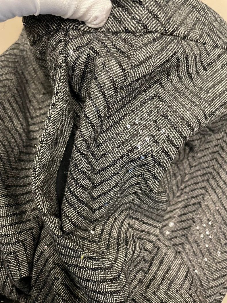 Brunello Cucinelli Brunello Cucinelli Gray Sequin Wool Pants - dmc Size US 31 - 7 Thumbnail