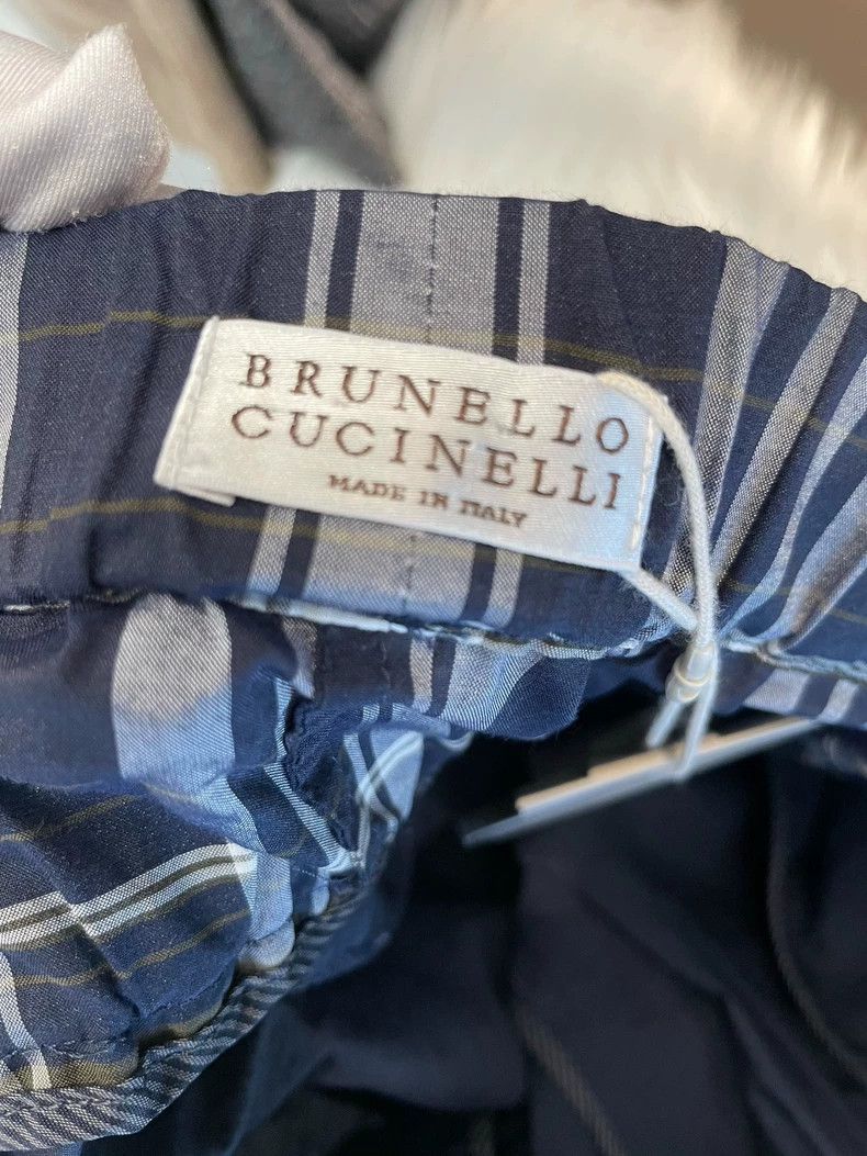Brunello Cucinelli Brunello Cucinelli Blue Casual Cotton Pants - dmc Size US 38 / EU 54 - 5 Thumbnail