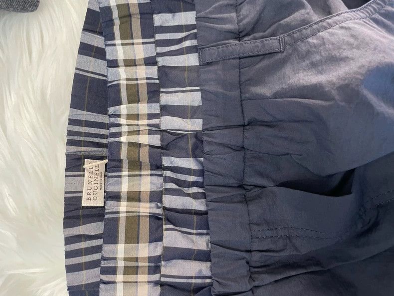 Brunello Cucinelli Brunello Cucinelli Blue Casual Cotton Pants - dmc Size US 38 / EU 54 - 4 Thumbnail