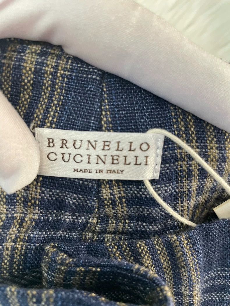 Brunello Cucinelli Brunello Cucinelli Checked Linen Casual Pants - dmc Size US 38 / EU 54 - 3 Thumbnail