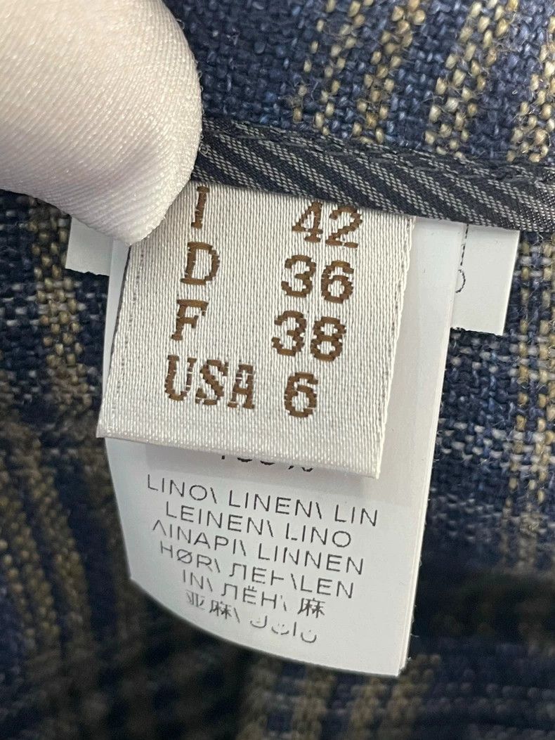 Brunello Cucinelli Brunello Cucinelli Checked Linen Casual Pants - dmc Size US 38 / EU 54 - 6 Thumbnail