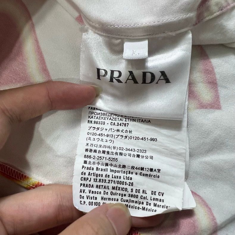 Prada Prada White Floral Heart Print Shirt - dmc Size US L / EU 52-54 / 3 - 4 Thumbnail