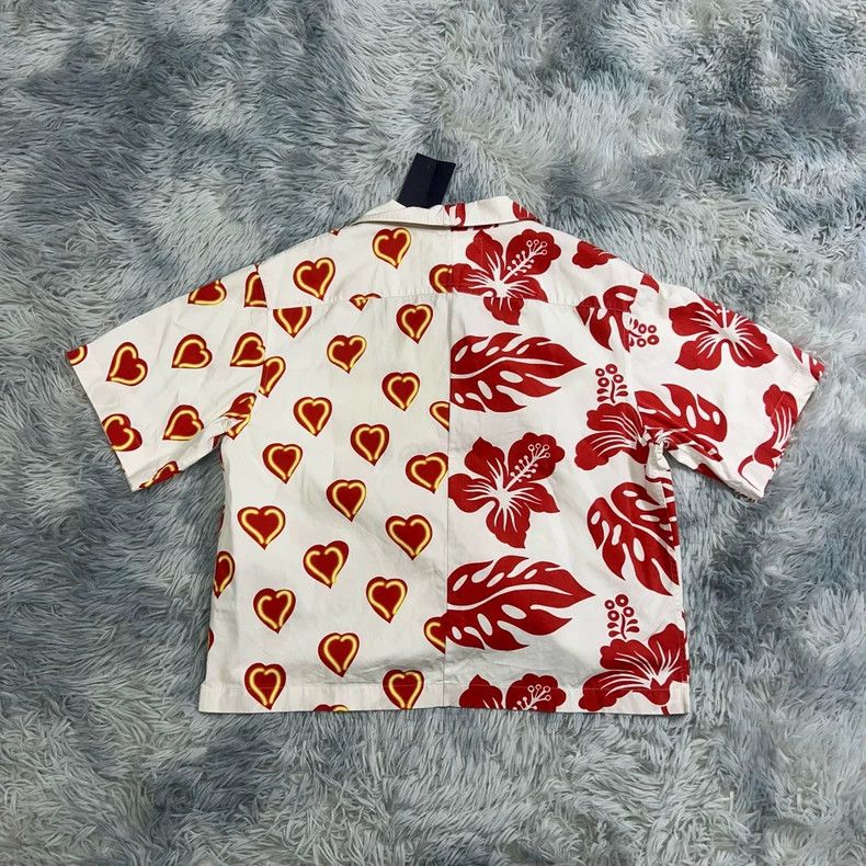 Prada Prada White Floral Heart Print Shirt - dmc Size US L / EU 52-54 / 3 - 2 Thumbnail