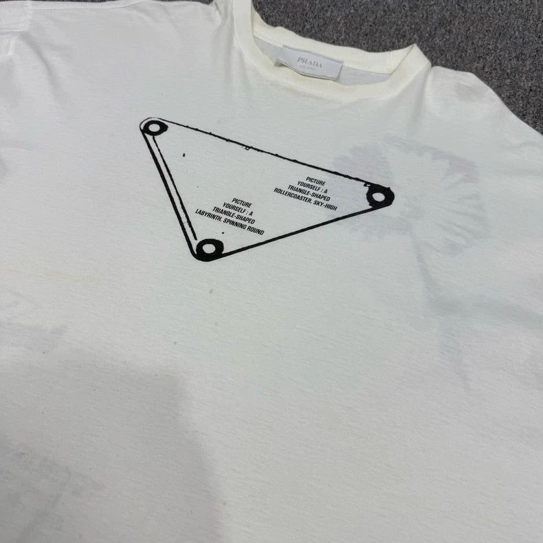 Prada Prada White Triangle Logo Short Sleeve - dmc Size US XXL / EU 58 / 5 - 3 Thumbnail