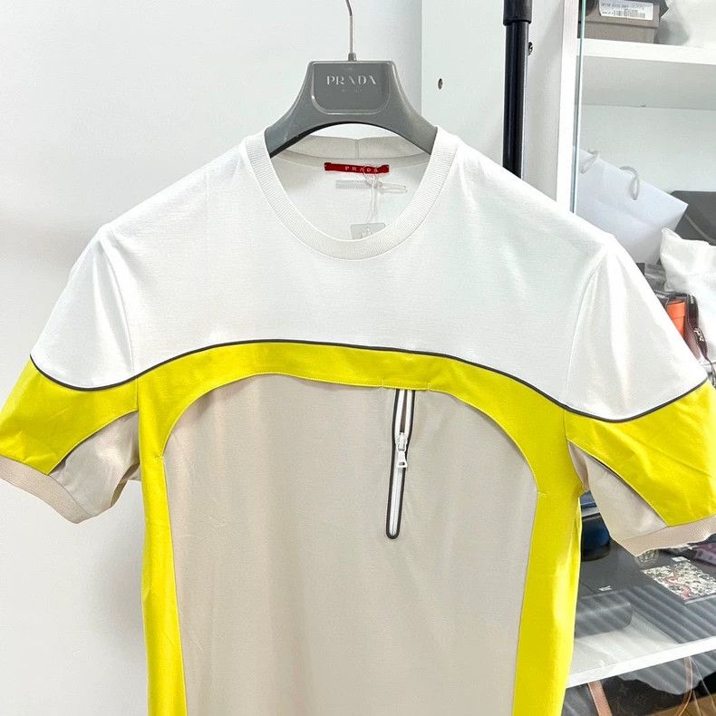 Prada Prada Men's Spliced Short Sleeve T-shirt - dmc Size US S / EU 44-46 / 1 - 3 Thumbnail