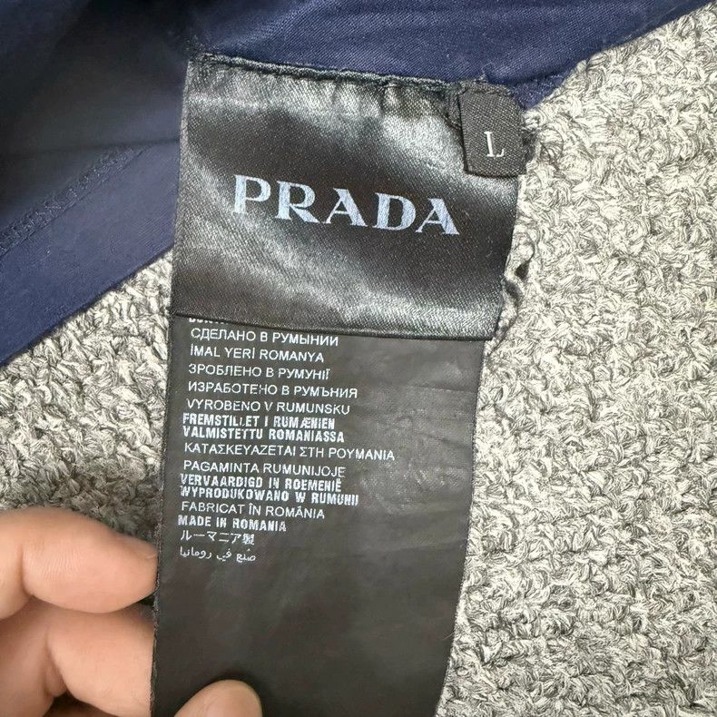 Prada Prada Navy Chest Logo Short Sleeve Tee - dmc Size US L / EU 52-54 / 3 - 4 Thumbnail
