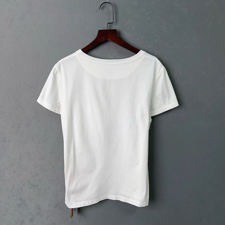 Hermes HERMES Embroidered Pocket White T-shirt - dmc Size S / US 4 / IT 40 - 2 Thumbnail