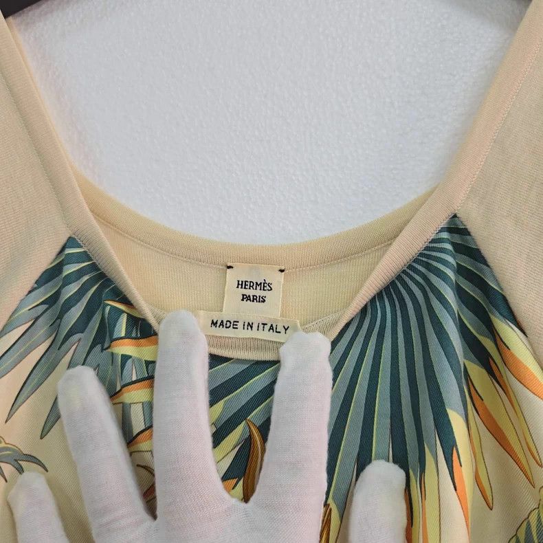Hermes Hermes Silk Cashmere Phoenix Short Sleeve - dmc Size US S / EU 44-46 / 1 - 5 Thumbnail