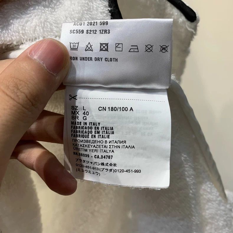 Prada Prada Striped Logo Terry Cloth Shirt - dmc Size US L / EU 52-54 / 3 - 5 Thumbnail