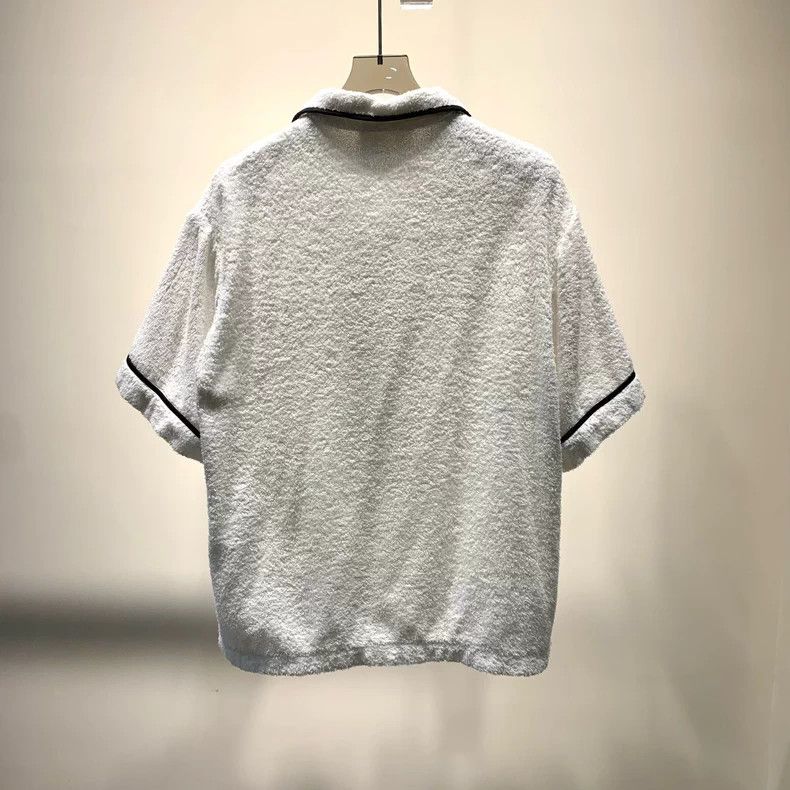 Prada Prada Striped Logo Terry Cloth Shirt - dmc Size US L / EU 52-54 / 3 - 3 Thumbnail