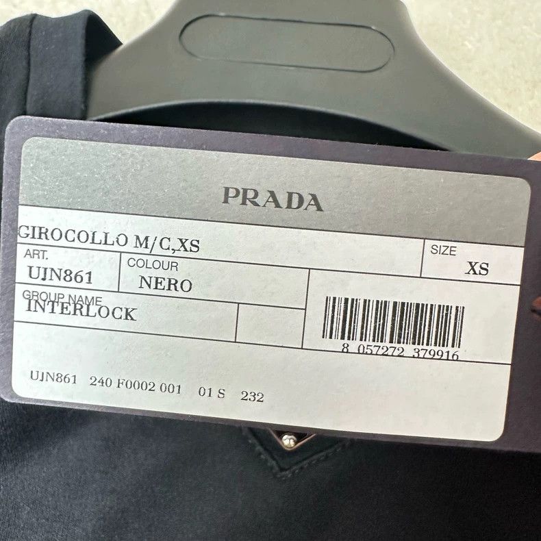 Prada Prada Black Triangle Logo Short Sleeve Tee - dmc Size US XS / EU 42 / 0 - 8 Thumbnail