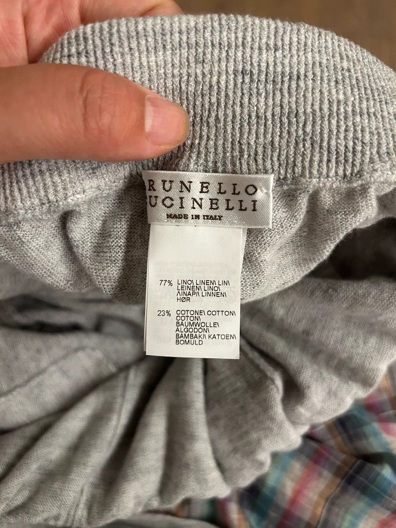 Brunello Cucinelli Brunello Cucinelli Cotton Linen Knit Pants - dmc Size US 38 / EU 54 - 2 Thumbnail