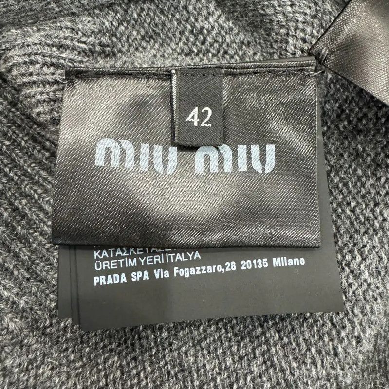 Miu Miu Miu Miu Gray Wool Pullover Sweater 0089 Size L / US 10 / IT 46 - 7 Thumbnail