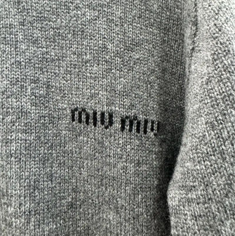 Miu Miu Miu Miu Gray Wool Pullover Sweater 0089 Size L / US 10 / IT 46 - 4 Thumbnail
