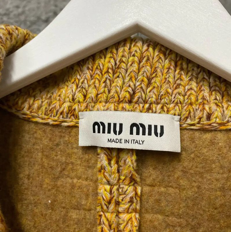 Miu Miu Miu Miu Yellow Women's Jacket for Spring/Fall 0089 Size ONE SIZE - 6 Thumbnail