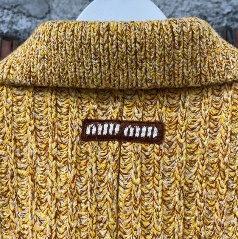 Miu Miu Miu Miu Yellow Women's Jacket for Spring/Fall 0089 Size ONE SIZE - 3 Thumbnail