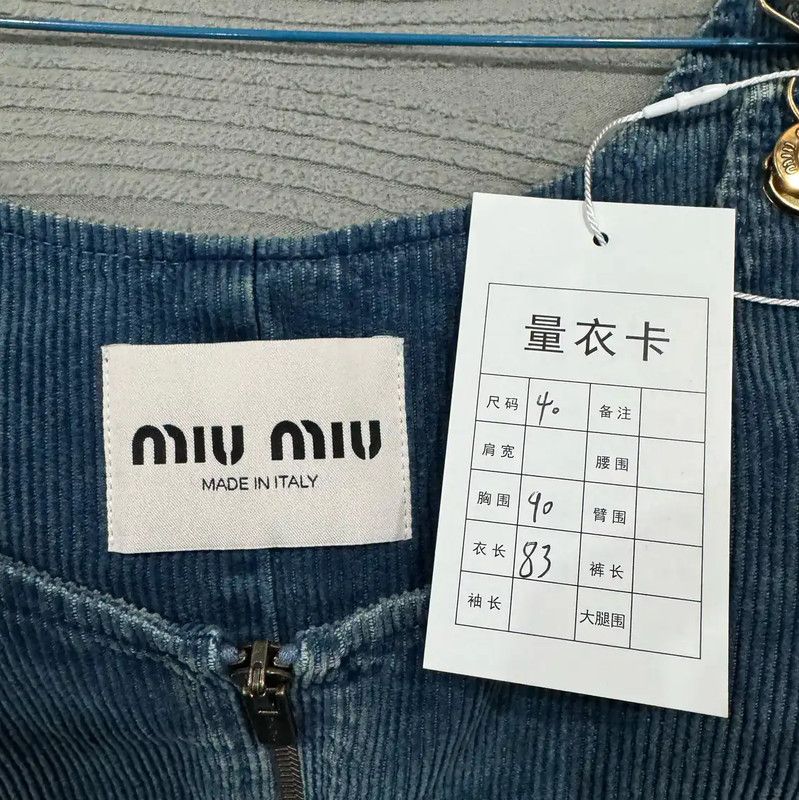 Miu Miu Miu Miu Blue Cotton Women's Dress 0089 Size M / US 6-8 / IT 42-44 - 3 Thumbnail