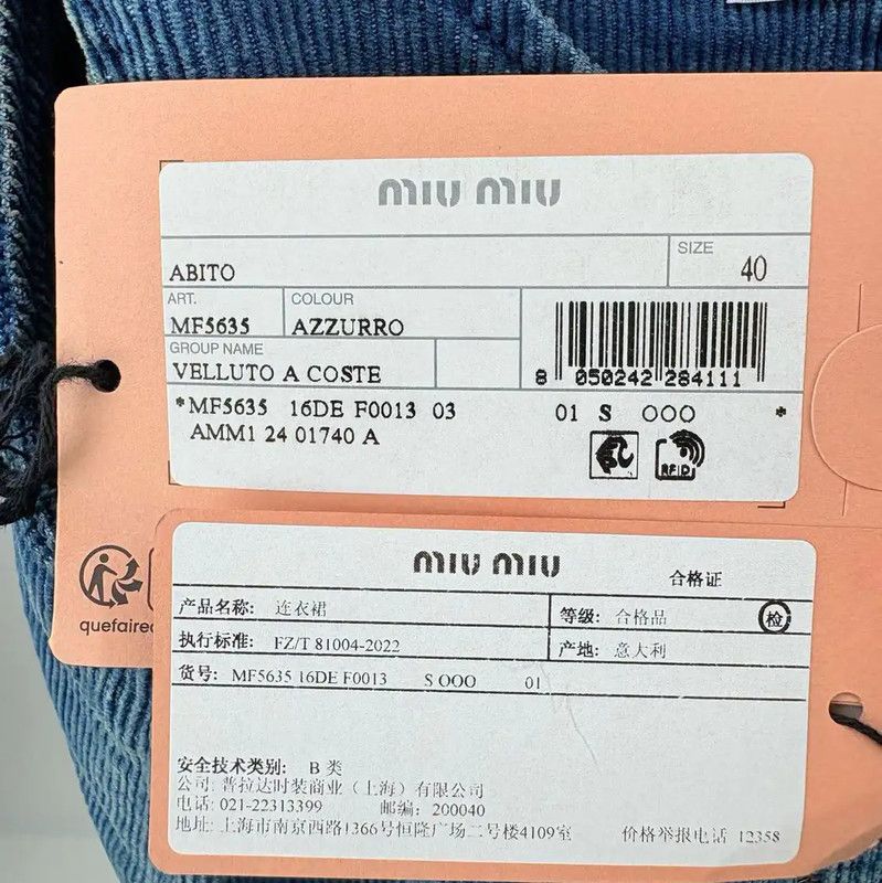 Miu Miu Miu Miu Blue Denim Dress for Women 0089 Size M / US 6-8 / IT 42-44 - 5 Thumbnail
