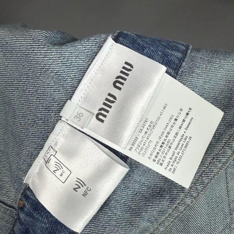 Miu Miu Miu Miu Light Blue Denim Dress for Women 0089 Size S / US 4 / IT 40 - 6 Thumbnail