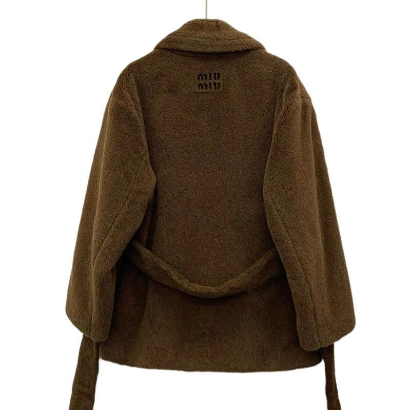 Miu Miu Miu Miu Brown Alpaca Wool Women's Coat 0089 Size M / US 6-8 / IT 42-44 - 2 Thumbnail