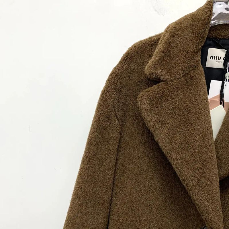Miu Miu Miu Miu Brown Alpaca Wool Women's Coat 0089 Size M / US 6-8 / IT 42-44 - 3 Thumbnail