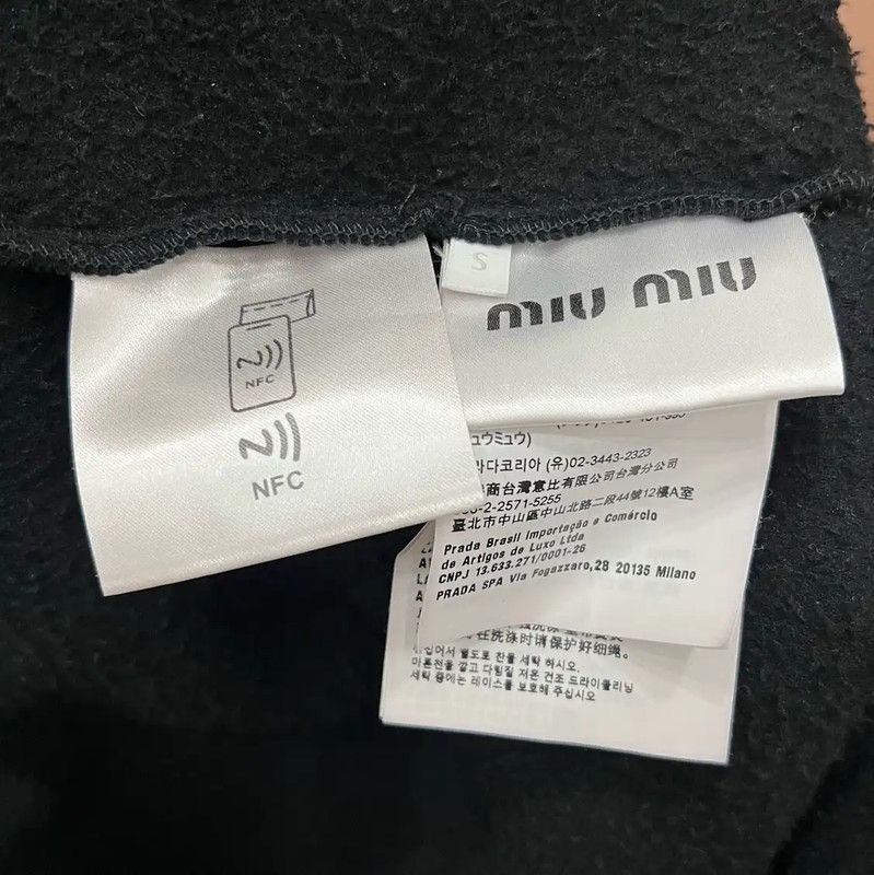 Miu Miu Miu Miu Black Women's Sweatshirt Size S 0089 Size S / US 4 / IT 40 - 6 Thumbnail